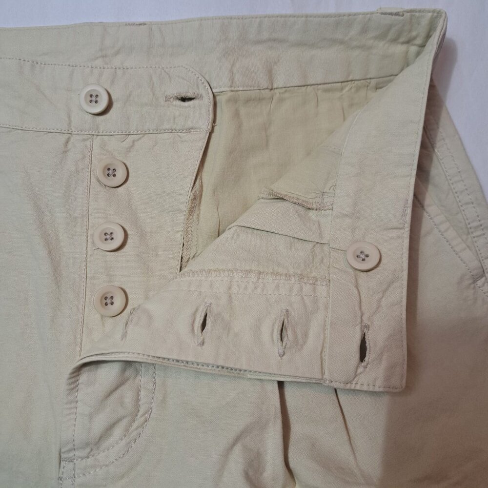 Free People High Street Brown Rice Trouser Shorts Sz 4 New Cotton/Linen - Picture 7 of 15